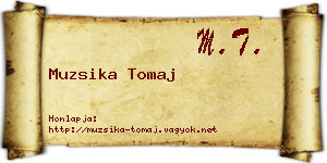Muzsika Tomaj névjegykártya